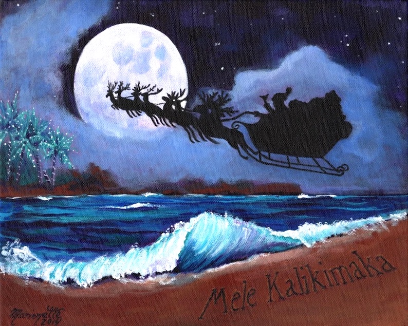 Mele Kalikimaka from the Beach Print