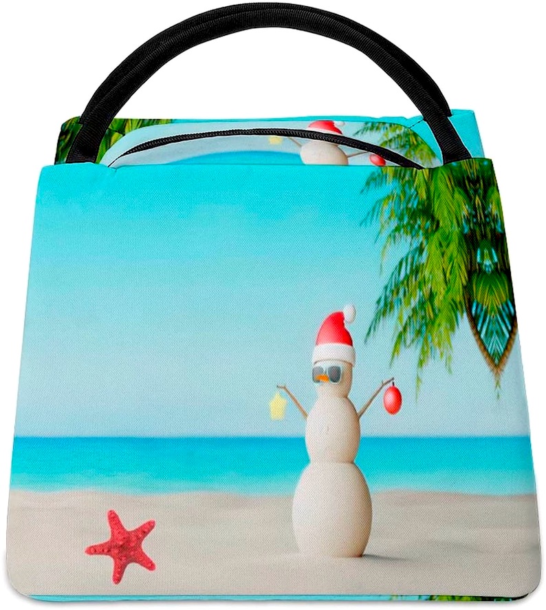 Tropical Christmas Snowman Lunch Bag