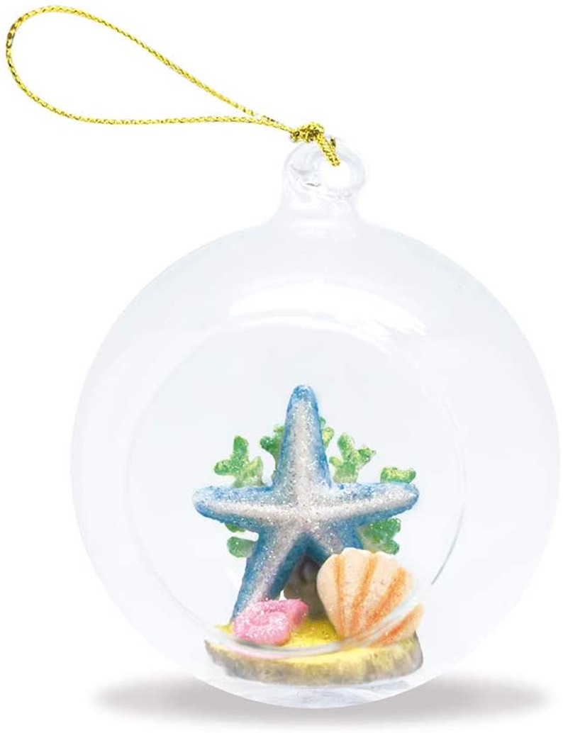 Hawaiian Starfish Hand-Painted Glass Globe