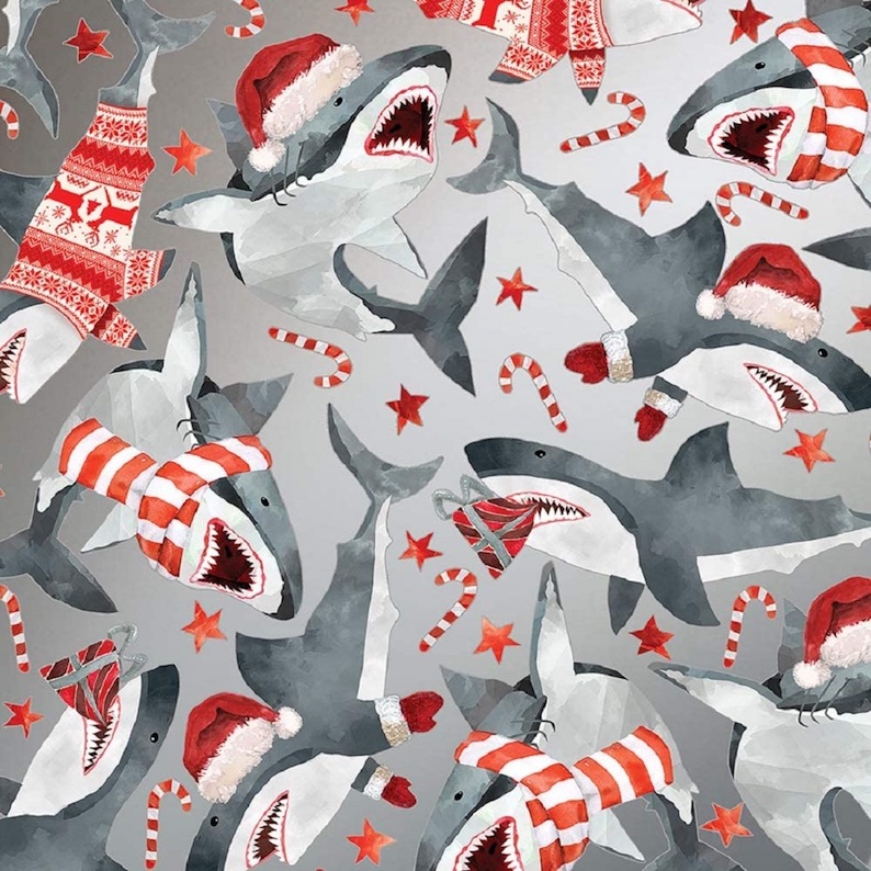 Christmas Shark Gift Wrap Roll