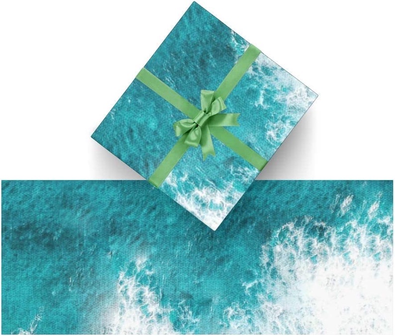 Blue Ocean Crashing Wave Wrapping Paper