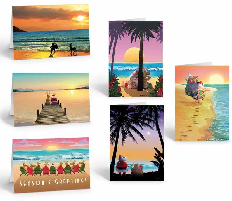 Beach Christmas Card Variety Pack  (18 cards) 