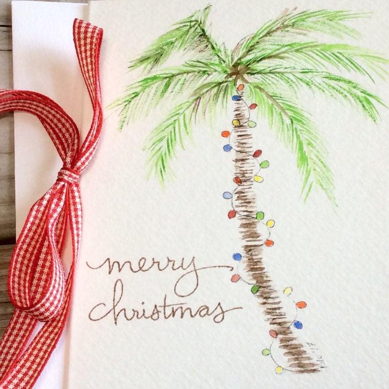Palm tree Christmas card