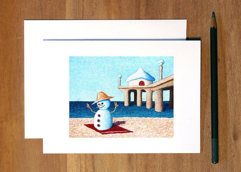 Beach Snowman