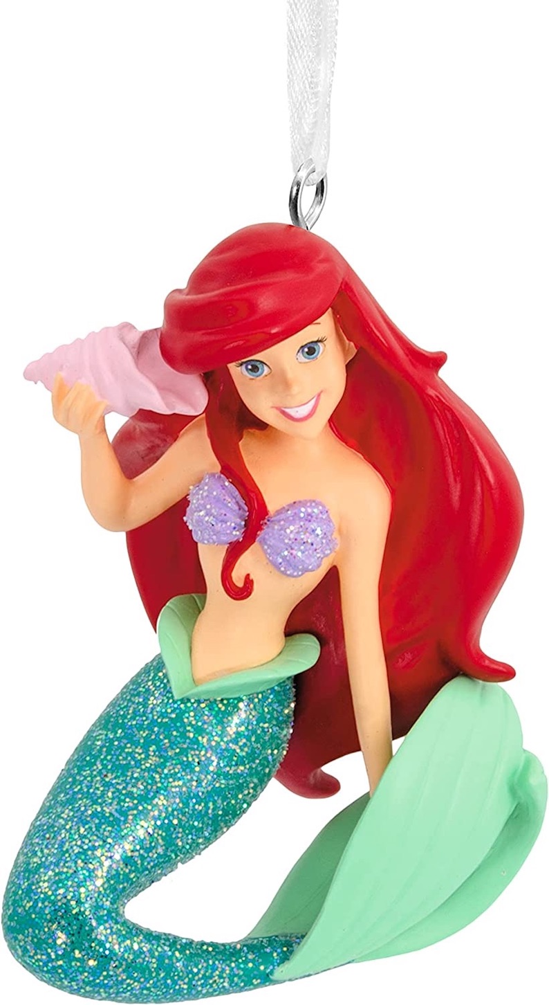 The Little Mermaid Ariel With Seashell Christmas Ornament