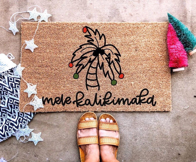 Hawaiian Palm Tree Doormat