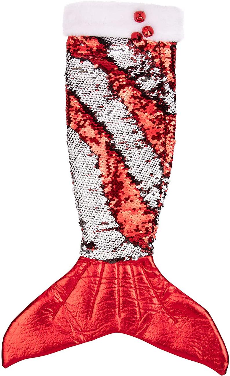 erry Mermaid with Reversible Sequins Christmas Stocking