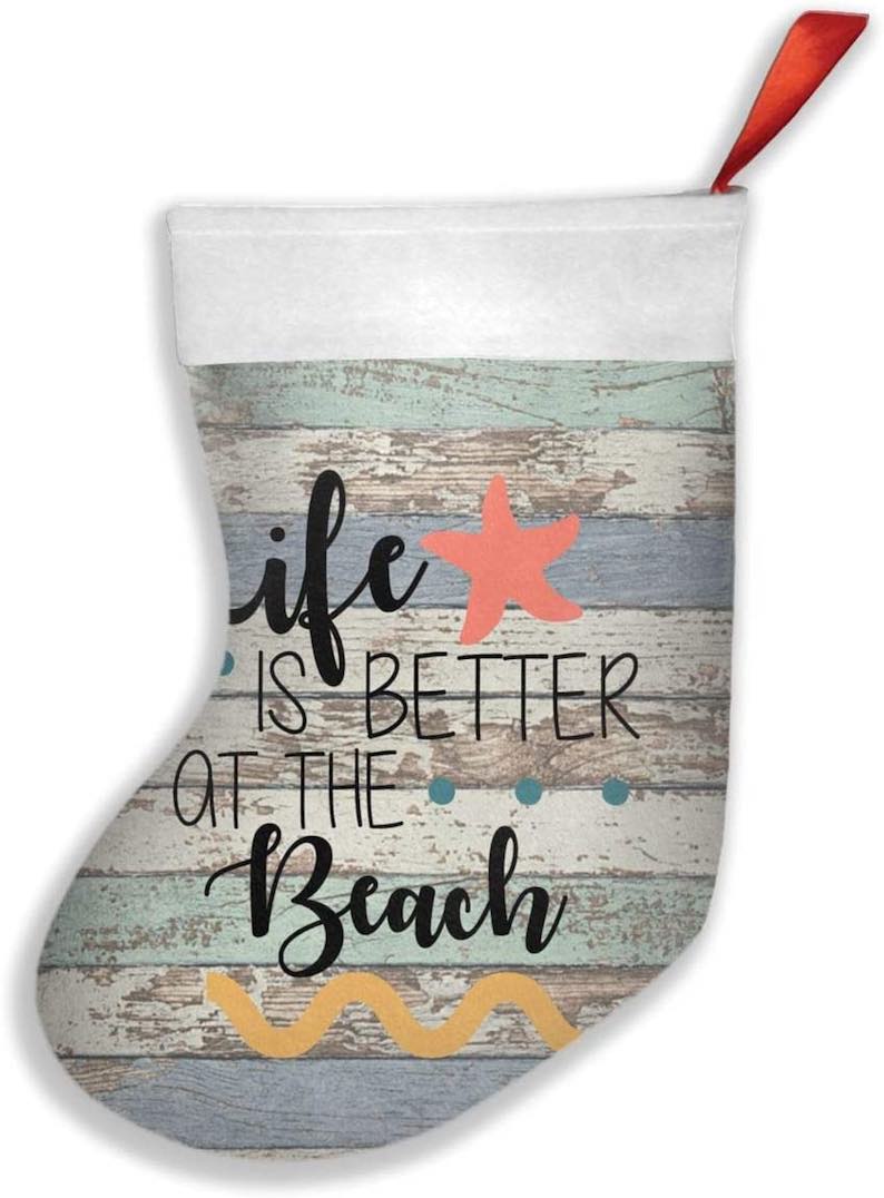 “Life is Better at The Beach” Personalized Christmas Stocking