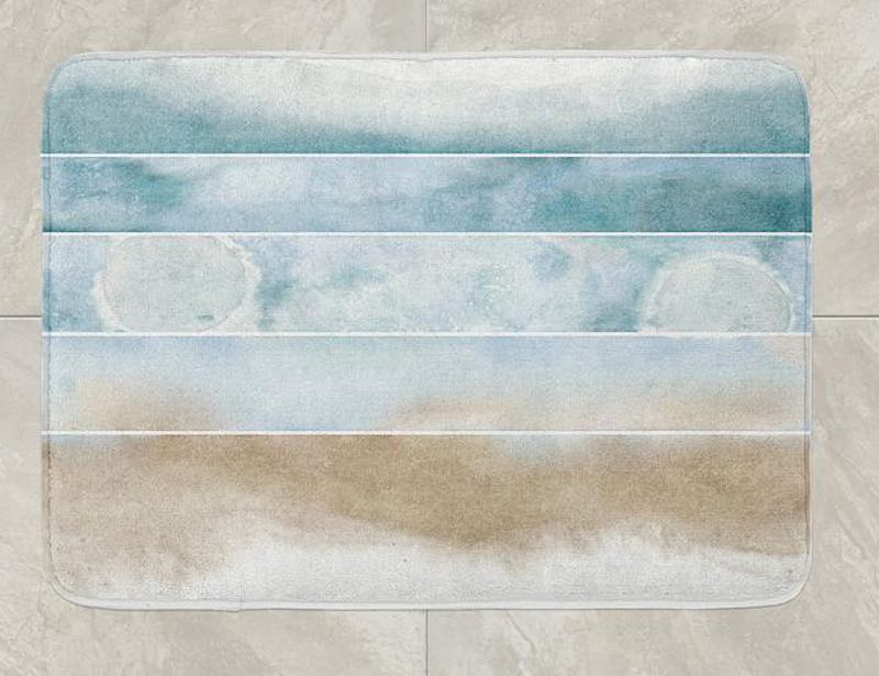 Abstract Watercolor Bath Mat