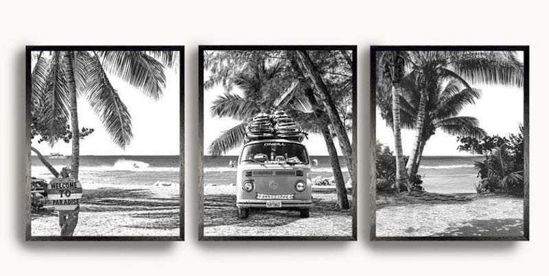 Vintage Black & White Coastal Wall Art