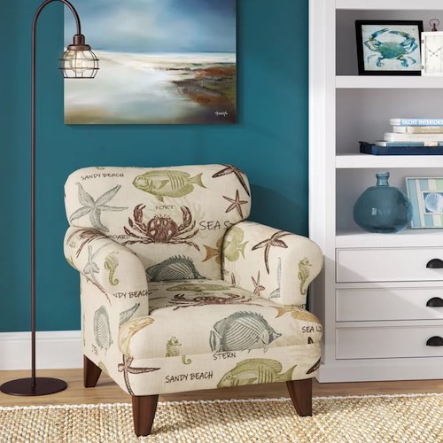 Coastal accent chairs with arms hot sale