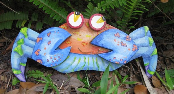 Hand-Painted Cartoon Crab