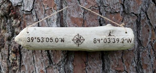 artist: Jordan - driftwood location sign
