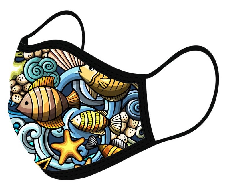 Bright Sea Creatures Face Mask