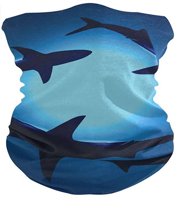 Circling Sharks Neck Gaiter