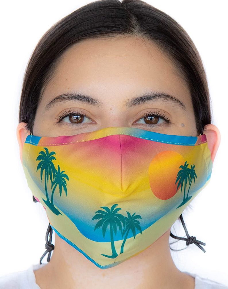 Neon Beach Face Mask