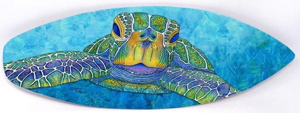 green turtle painting