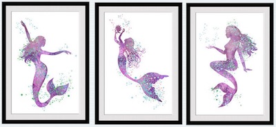 3 Purple Mermaids