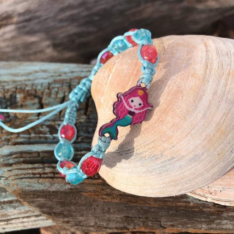 Adjustable Macrame Girl’s Mermaid Bracelet