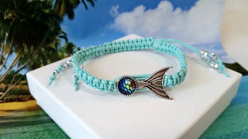 Macrame Mermaid Tail Bracelet