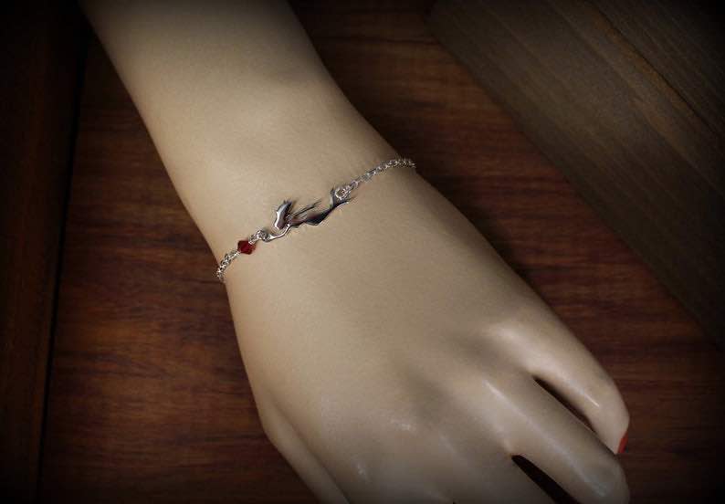 Sterling Silver and Crystal Mermaid Anklet