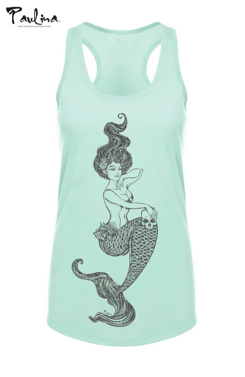 Mermaid Mint Racer Back Tank