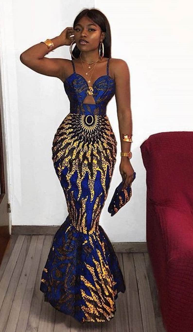 Blue Mermaid African Dress