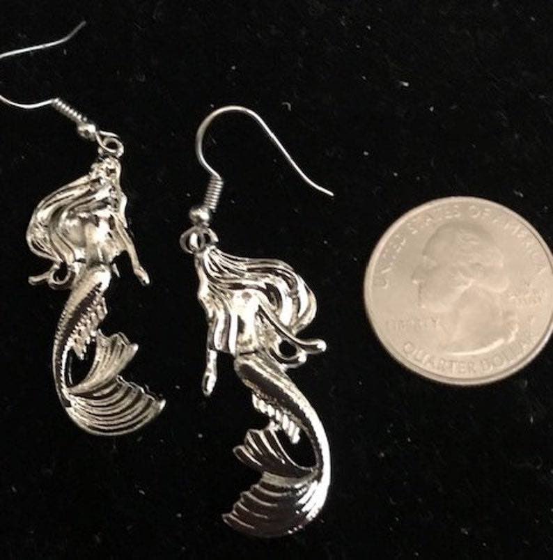 Silver Mermaid Earrings