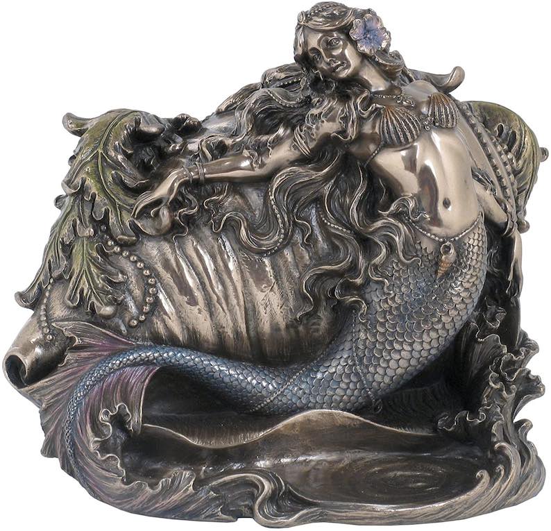 Mermaid and Conch Trinket Box