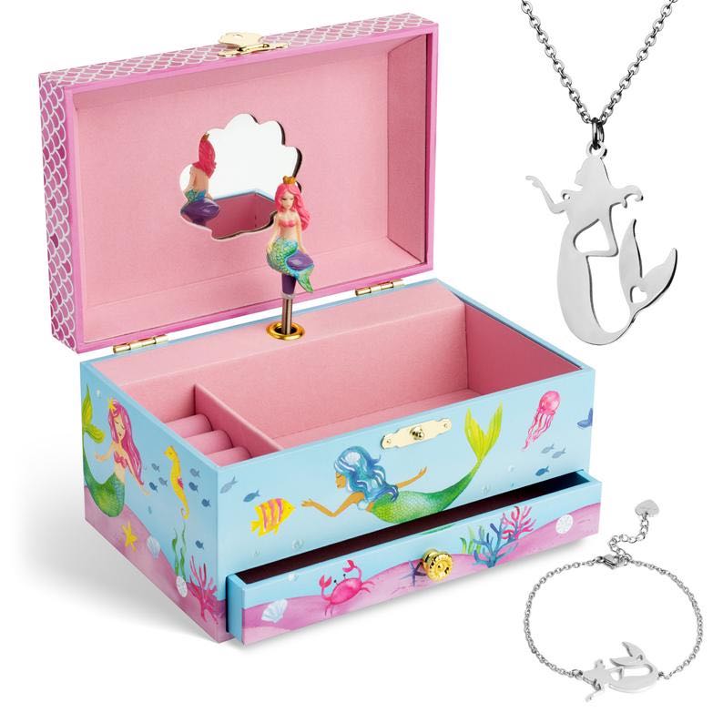 Mermaid mini tin box Sealed jar packing boxes jewelry candy box small stor HU3 