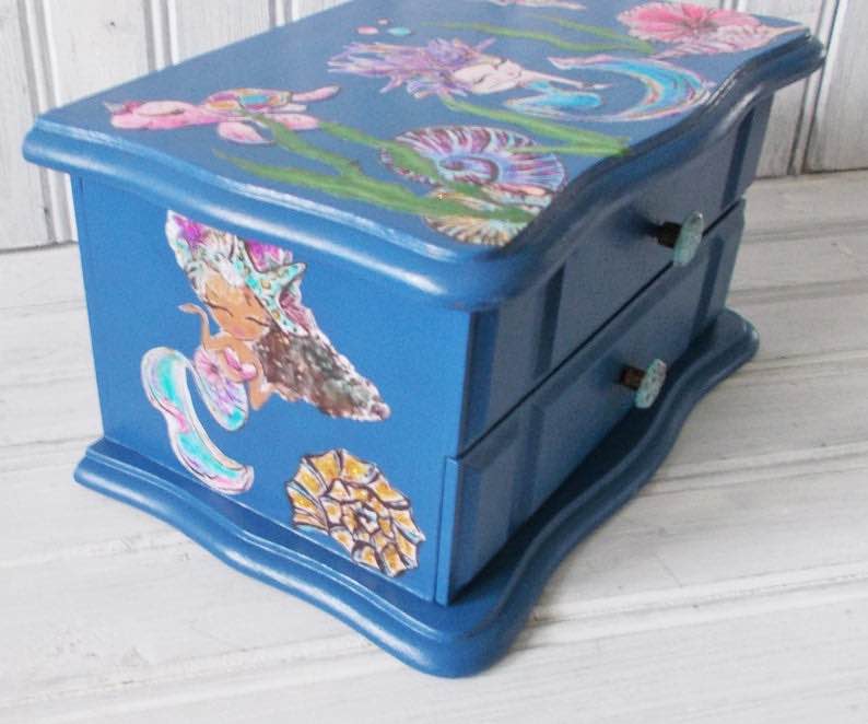 Ocean Blue Mermaid Girl’s Jewelry Box