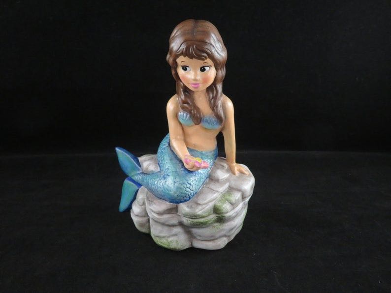 Ceramic Mermaid Jewelry Box