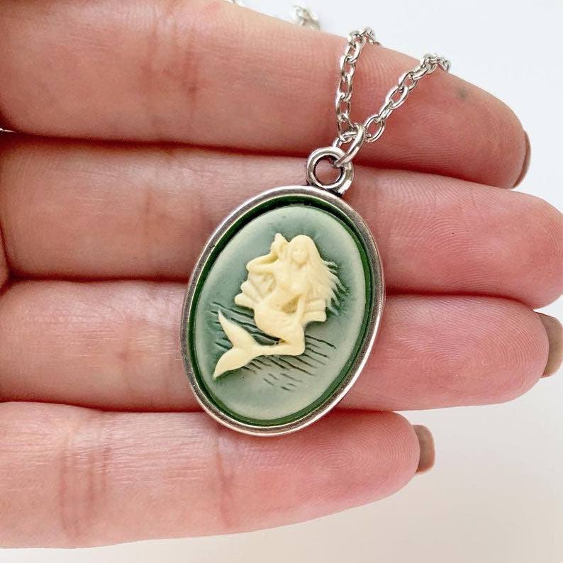 Mermaid Cameo Necklace