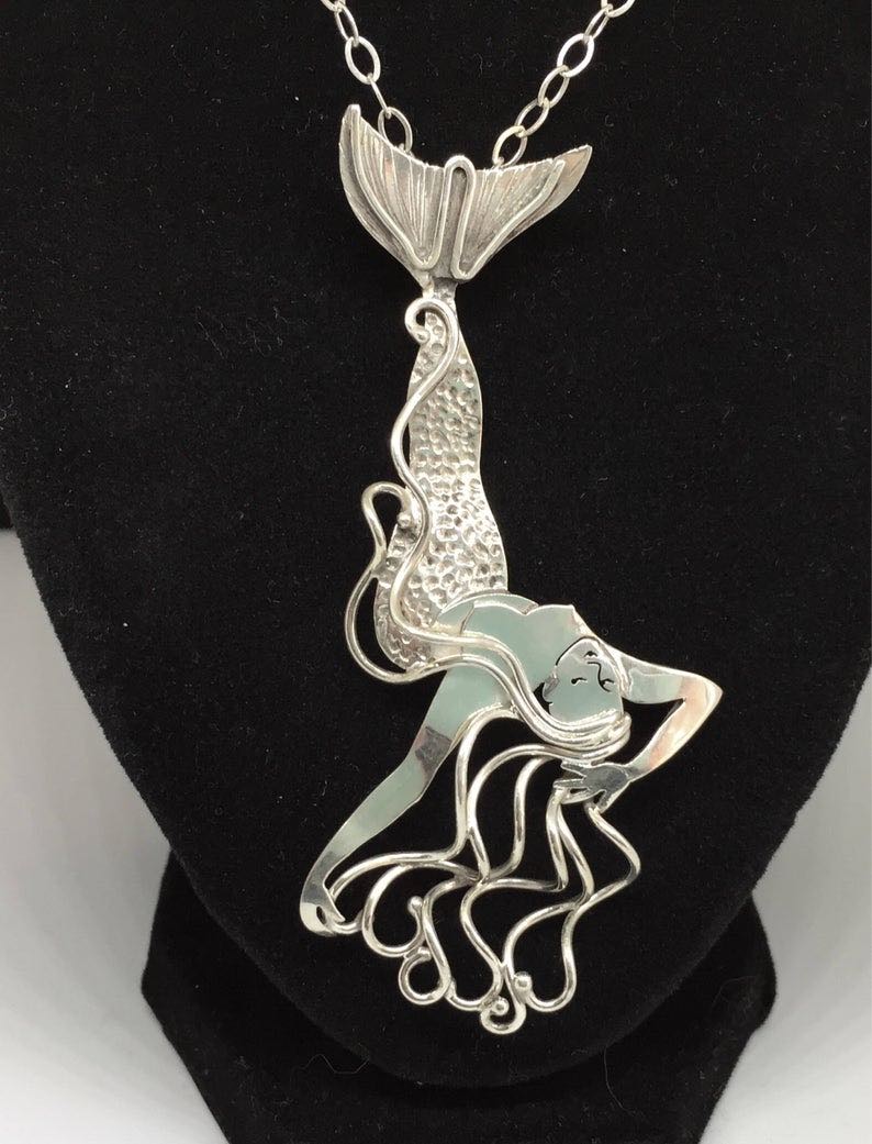 Handmade Sterling Silver Mermaid Pendant