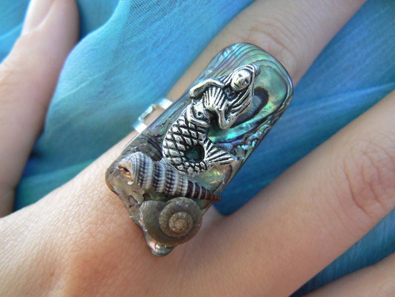 Mermaid Abalone Ring