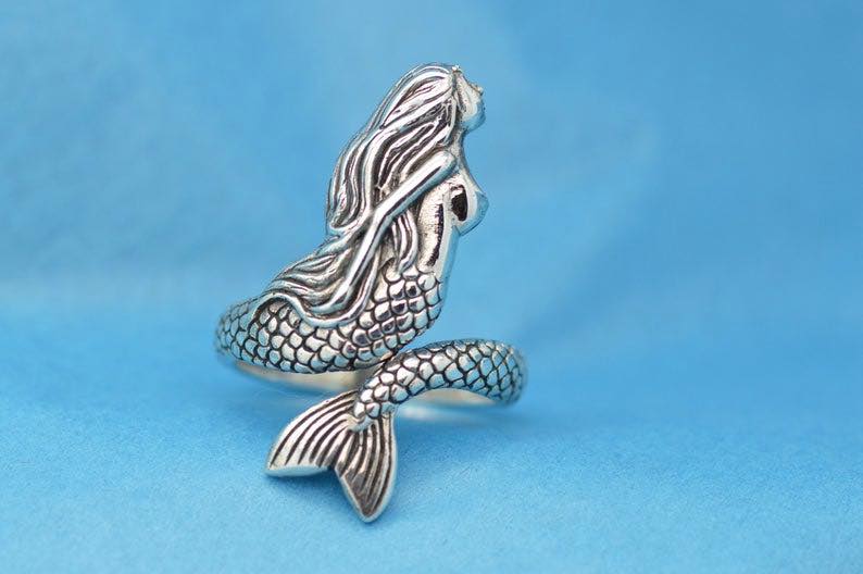 Mermaid Adjustable Spoon Ring