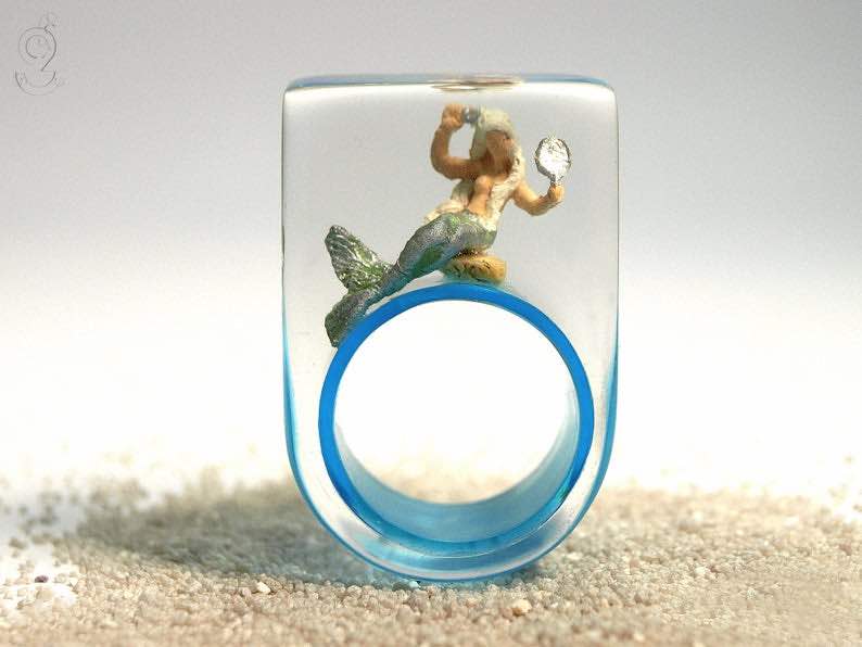 Resin Fairytale Mermaid Ring