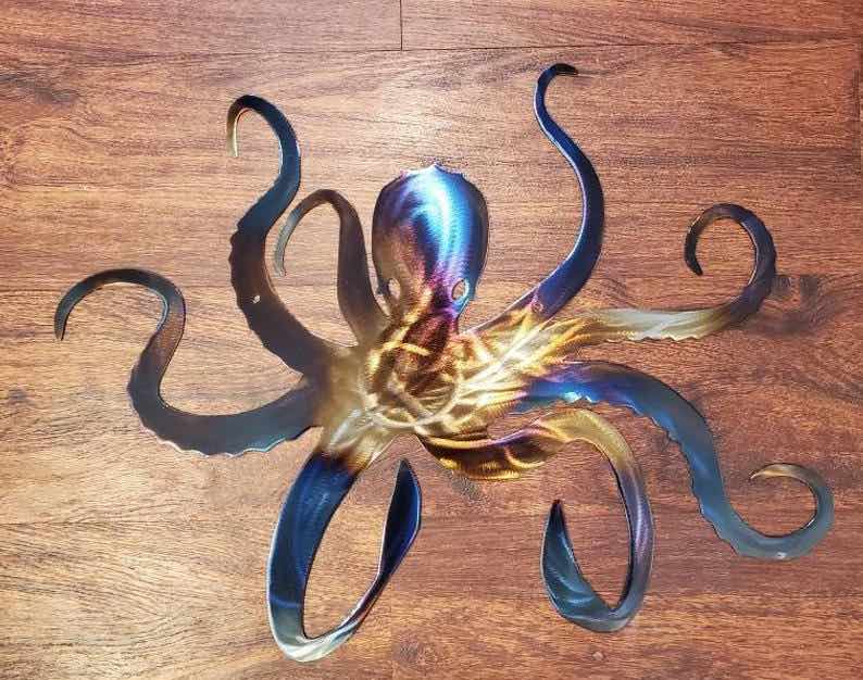 Custom Metal Octopus Wall Hanging