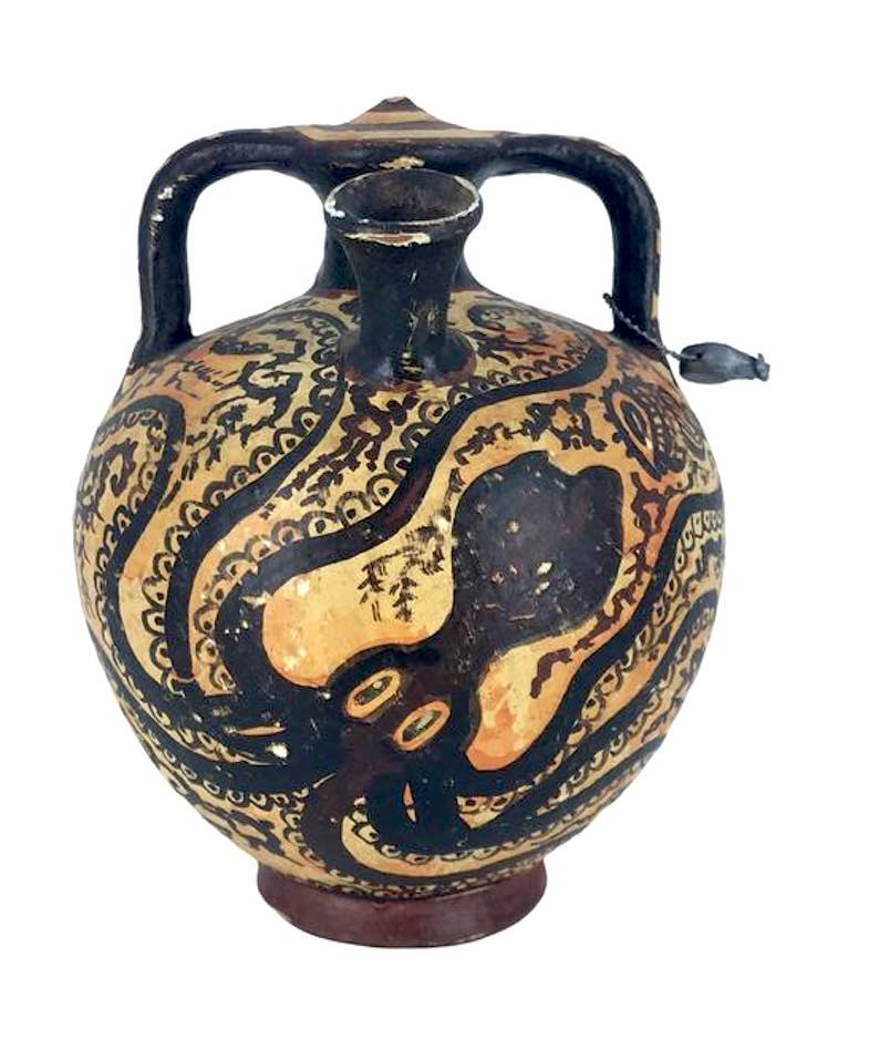 Minoan Terracotta Jar with Octopus