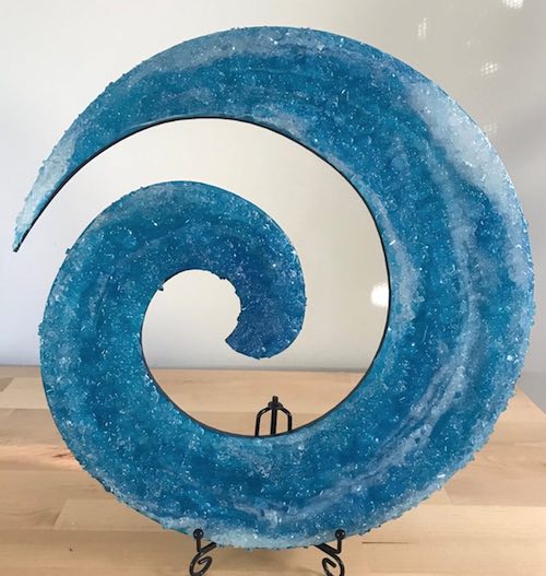 artist: Annette - resin wave sculpture