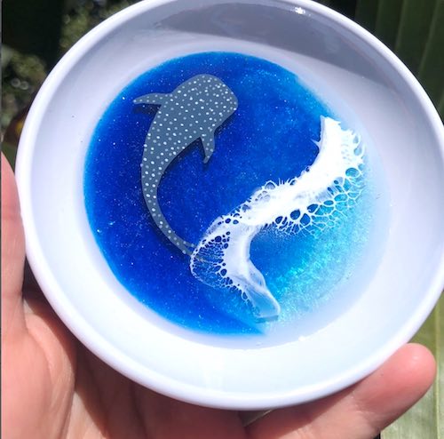 artist: Jamie Marcellus - whale shark resin bowl