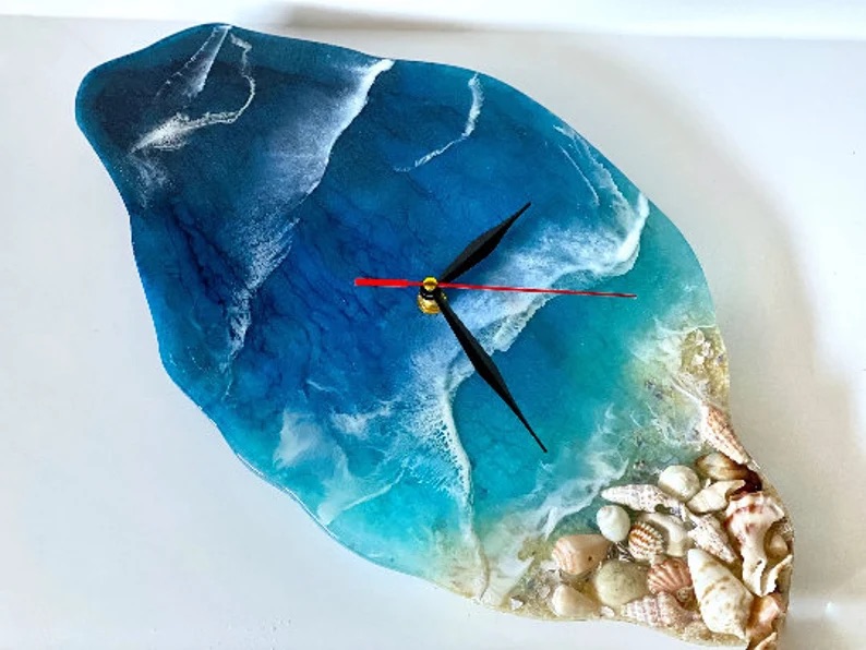 Modern Beach Wall Clock by Jekaterina Keti