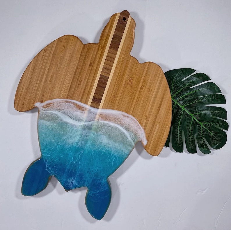 Sea Turtle Cutting Board by Lauren Carstensen