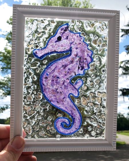 rtist: Marjorie Samero - seahorse resin painting