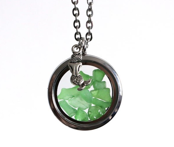 Floating Sea Glass Locket