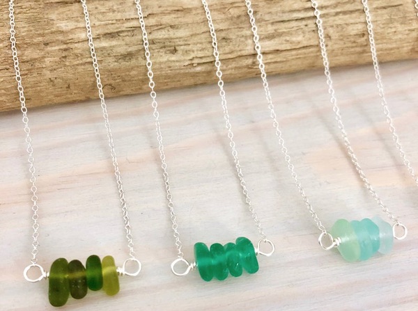 Ombre Sea Glass Necklace