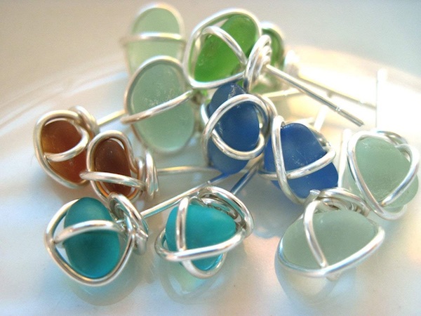 Seaglass Stud Earrings