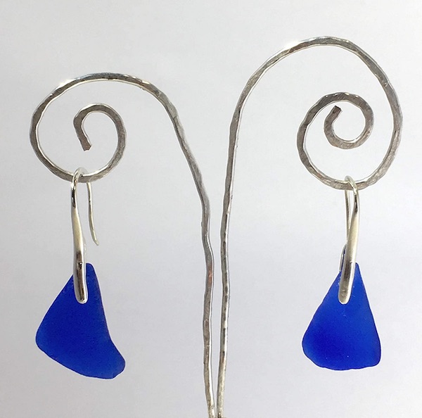 Untouched Blue Sea Dangle Earrings