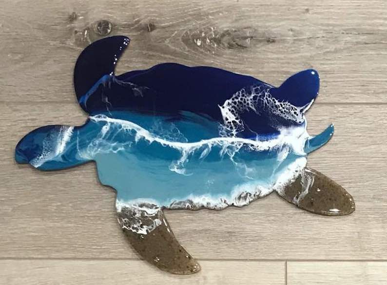 Resin Sea Turtle Wall Decor