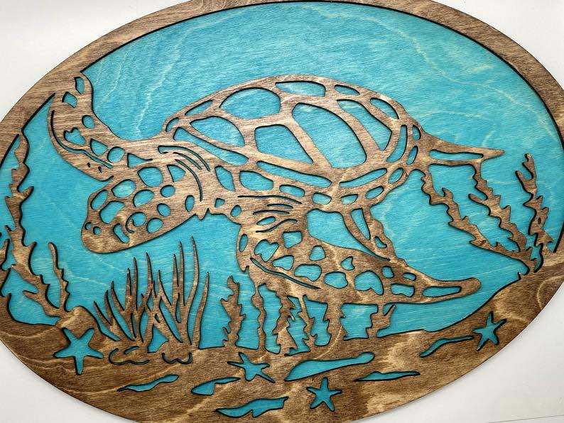 Sea Turtle Wooden Wall Art